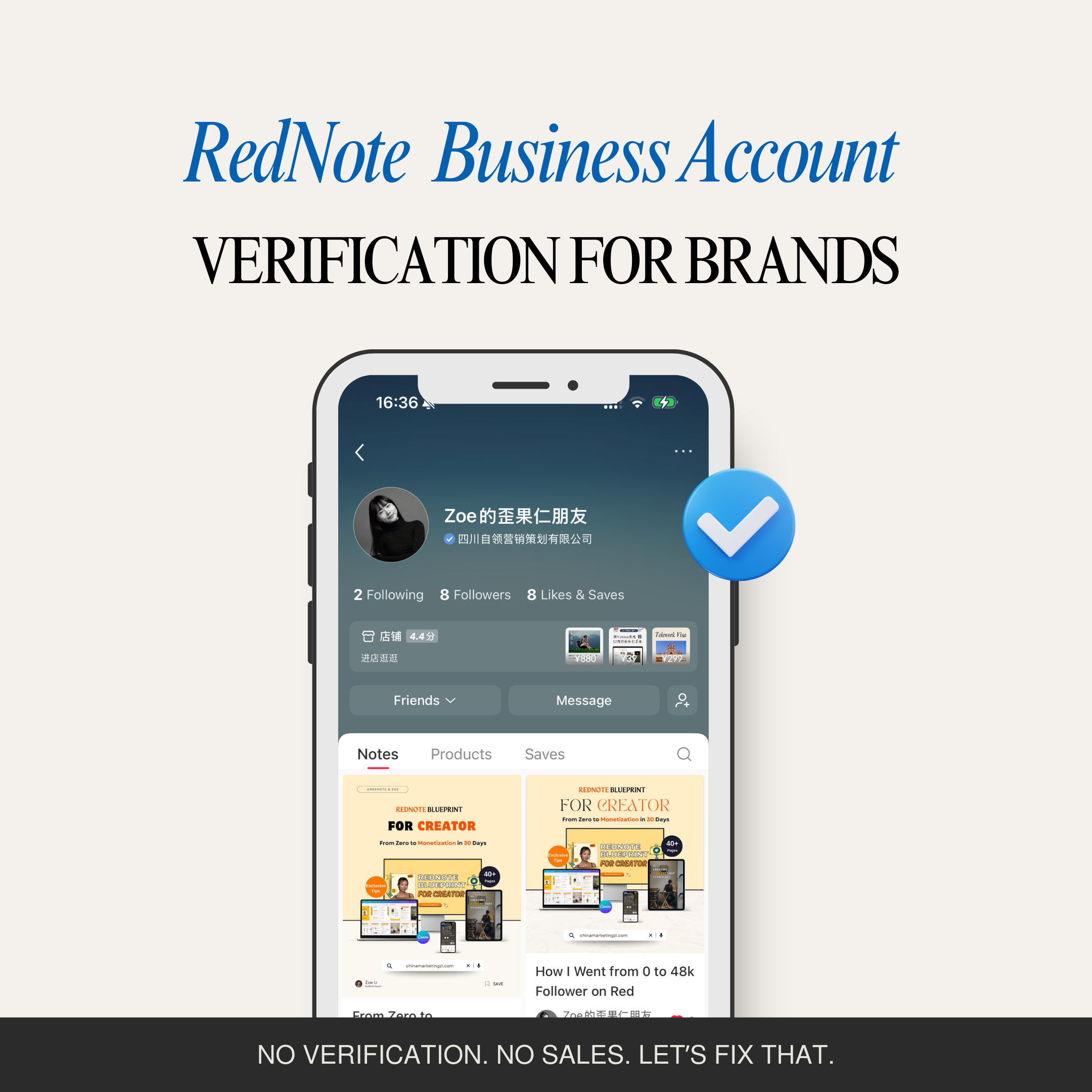 RedNote Business Account Verification (Done For You) — cover