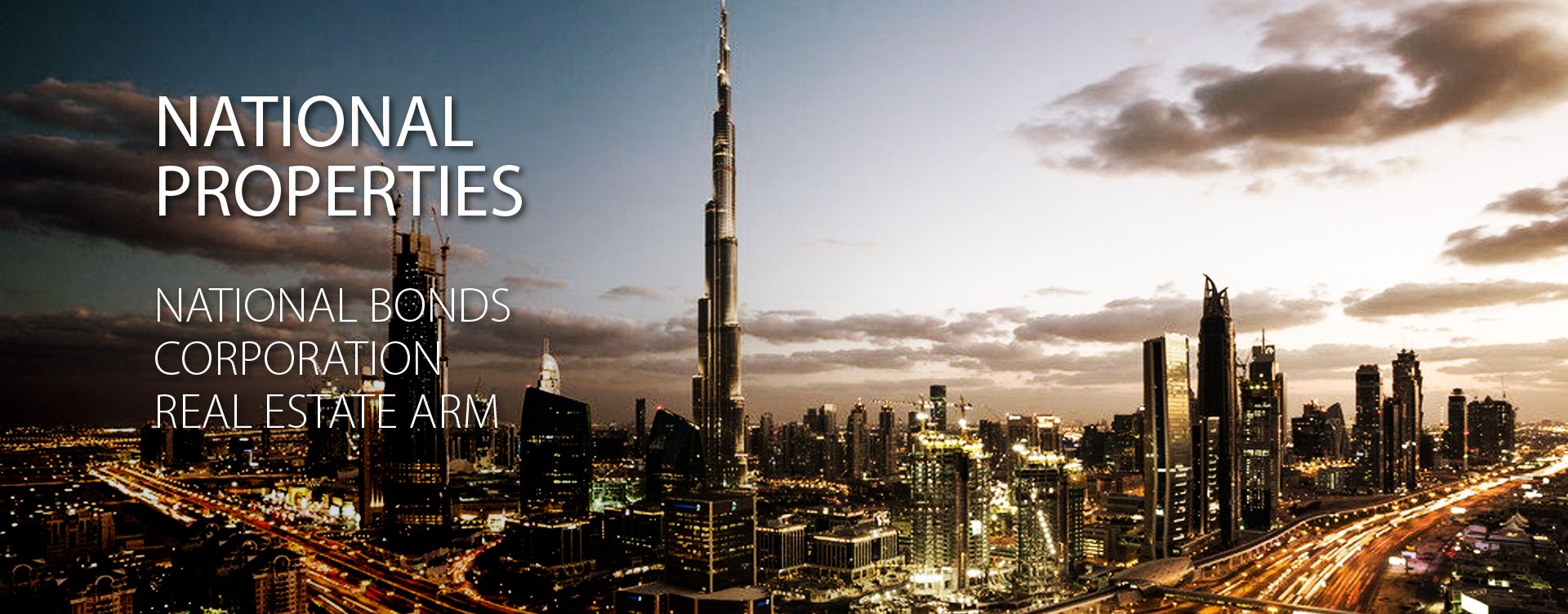 National Properties Dubai banner